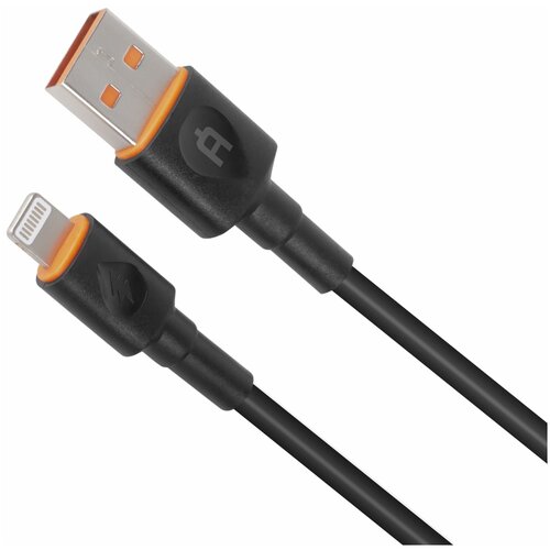 Кабель Alteracs USB — Lightning, 1 м, Black кабель usb lightning 3 2а apple айфон для передачи данных и быстрой зарядки смартфона планшета 3 метра белый