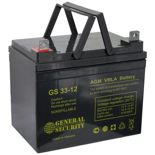 Аккумулятор General Security GS 33-12 (12В, 33Ач / 12V, 33Ah)