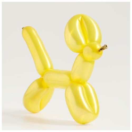 фото Шар для моделирования латексный 250", перламутровый, набор 100 шт., цвет жёлтый 5106403 yandex market