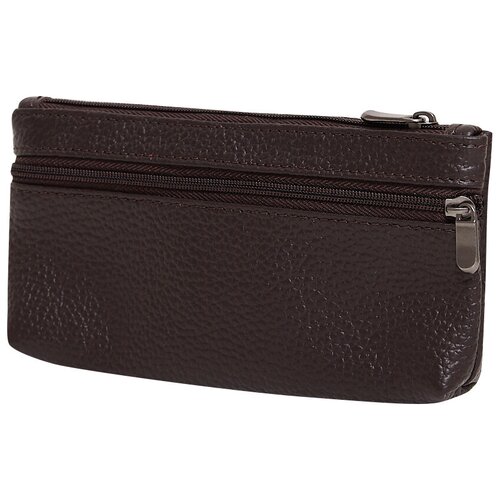 Ключница FOROF, тиснение, темно-коричневый