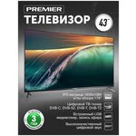 Телевизор PREMIER 43 PRM 700 43' IPS матрица, USB recording, HDMI, DIVX, DVB-C/T2/S2 - изображение