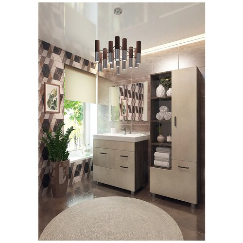 фото 80 зеркало "catherine 80 №2" белый камень eva gold