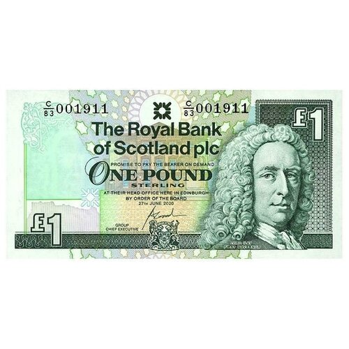 Шотландия 1 фунт 2000-2001 г «Эдинбургский замок» UNC