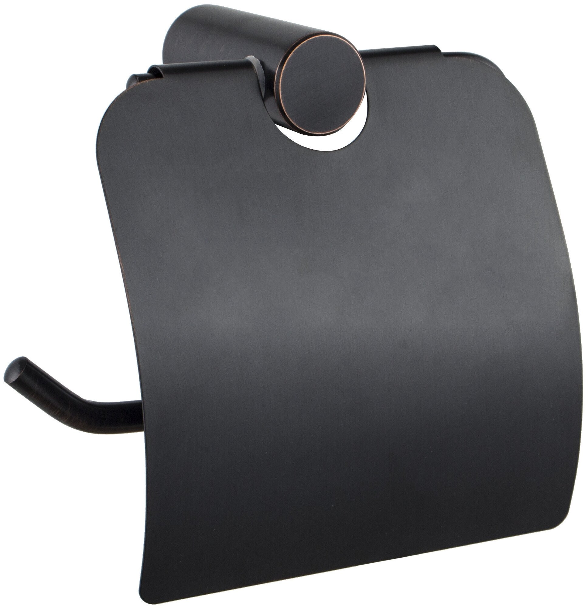 Держатель для туалетной бумаги с крышкой Haiba HB8403-7, черный, нержавеющая сталь - фотография № 1