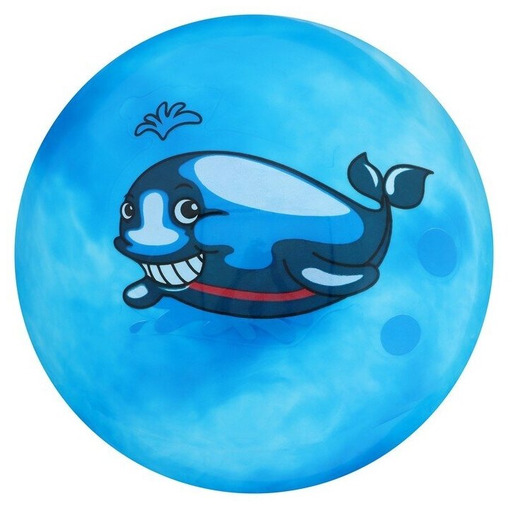 Мяч детский КНР "Дельфинчики", D 25 см, 60 г, цвет синий (3575059)
