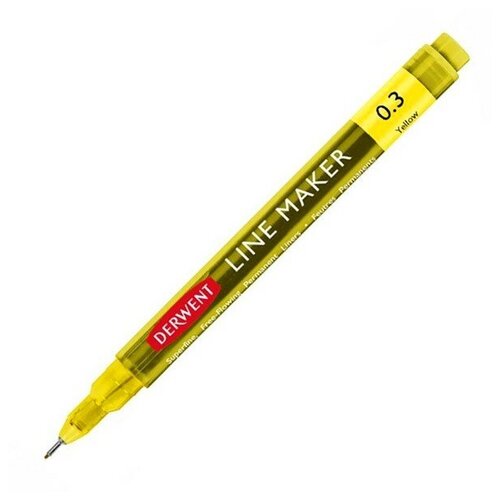 Линер Derwent Ручка капиллярная Graphik Line Maker 0.3 желтый Derwent