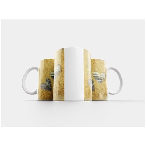 фото Кружка "опилки, сердца, деревянный" 320 мл lotsprints