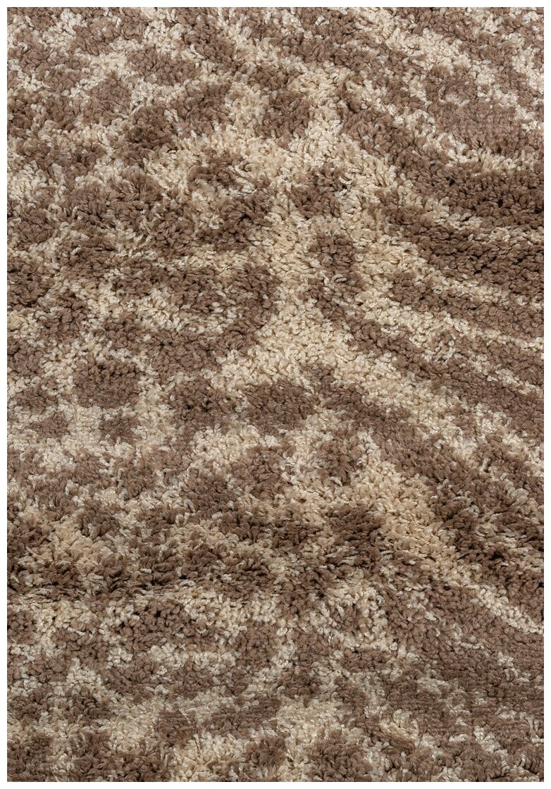 Ковер ворсовый SHAGGY бежевый/коричневый 120х180 арт. УК-1007-06 - фотография № 2