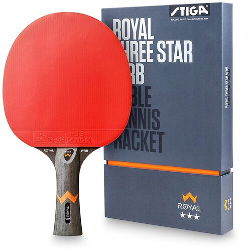 фото Ракетка для настольного тенниса stiga royal *** wrb черный/красный