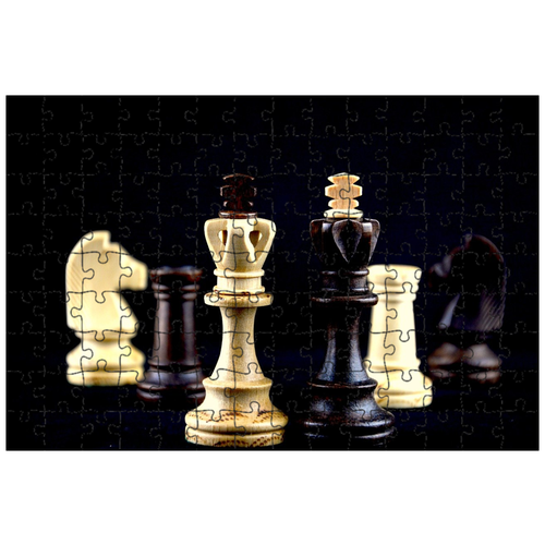 фото Магнитный пазл 27x18см."шахматы, настольная игра, стратегия" на холодильник lotsprints