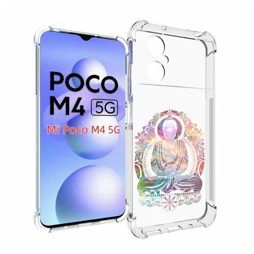Чехол MyPads умный мужчина абстракция для Xiaomi Poco M4 5G задняя-панель-накладка-бампер