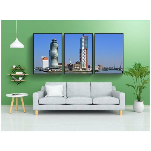 фото Набор модулных постеров для интерьера "архитектура, город, небеса" 60x90 см. в тубусе, без рамки lotsprints