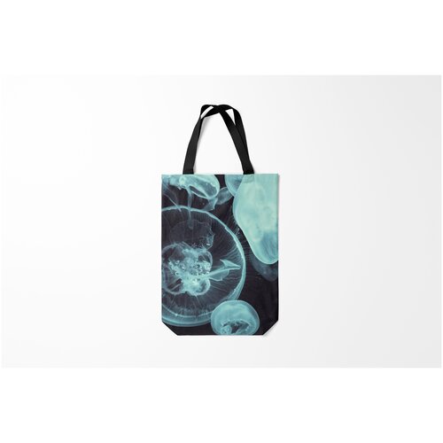 фото Сумка-шоппер / 31х42 см / популярные иллюстрации / животные медуза burnettie