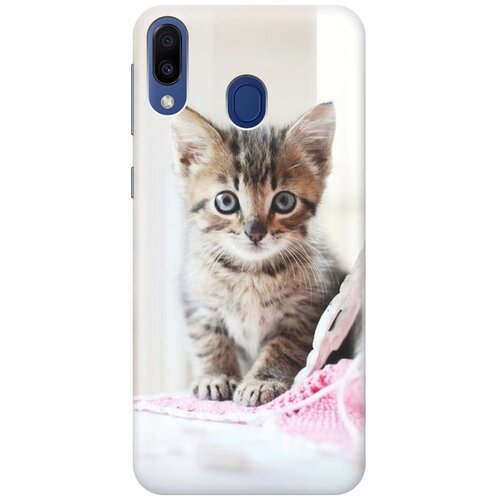 фото Gosso ультратонкий силиконовый чехол-накладка для samsung galaxy m20 с принтом "милый котенок"