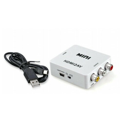 HDMI to AV Converter hdmi compatible to rca converter av cvsb l r video box hd 1080p 1920 1080 60hz hdmi 2 av support ntsc pal output hdmi to av