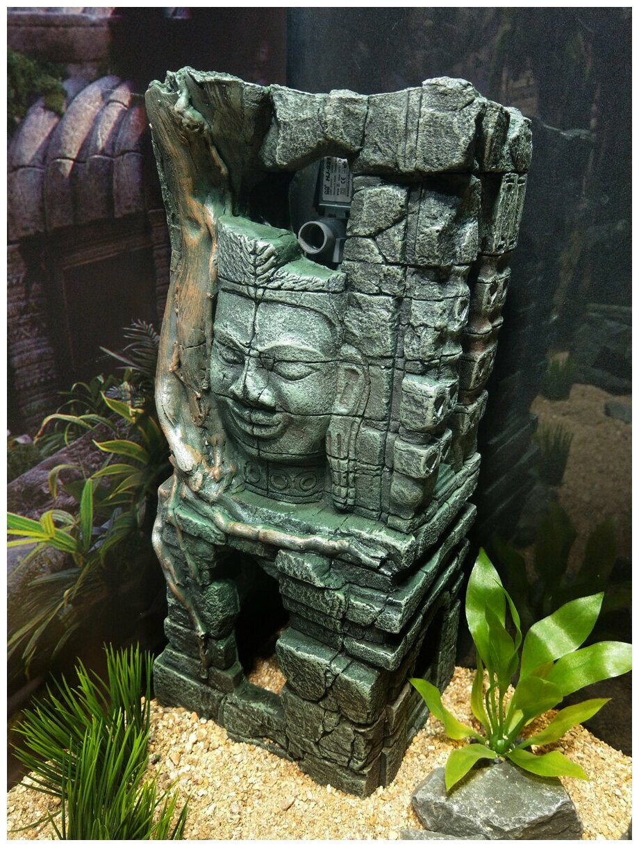 Декорация для аквариума DEKSI Грот Камбоджа 1293, цвет зеленый, 1 шт. - фотография № 2