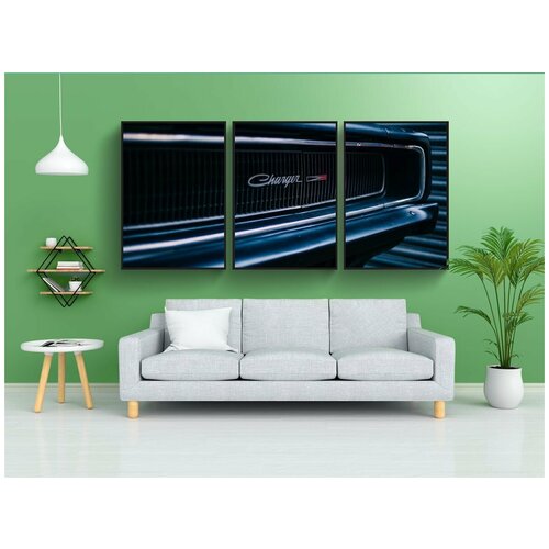 фото Набор модулных постеров для интерьера "dodge charger, машина, авто" 60x90 см. в тубусе, без рамки lotsprints