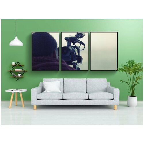 фото Набор модулных постеров для интерьера "видеооператор, оператор, видео" 60x90 см. в тубусе, без рамки lotsprints