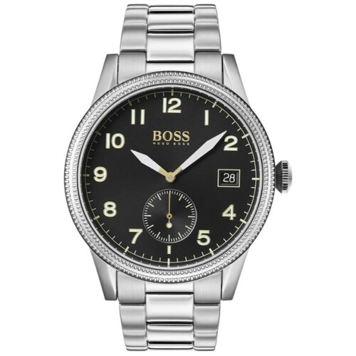 Наручные часы BOSS Legacy, серебряный, черный наручные часы hugo boss grand prix hb1513578