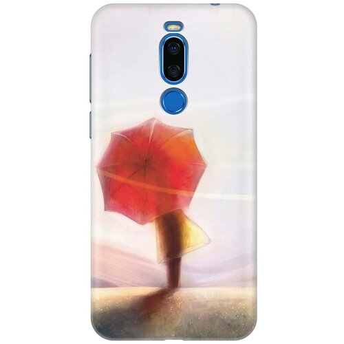 фото Re:paчехол - накладка artcolor для meizu x8 с принтом "красный зонтик"