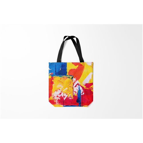 фото Сумка-шоппер / 40х40 см / неоновые принты / разные красочное счастье burnettie