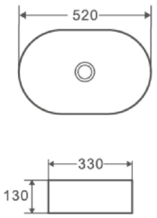 Раковина накладная Azario 52х33х13 фаянс, цвет Белый (AZ1048) - фотография № 5