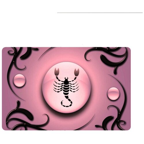 Коврик для мыши 420*290*3 CoolPodarok Знаки Зодиака Скорпион Розовый фон