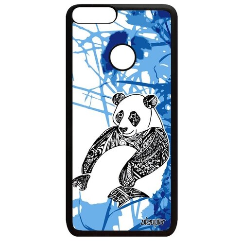 фото Противоударный чехол на мобильный // huawei p smart 2018 // "панда" panda китайский, utaupia, голубой