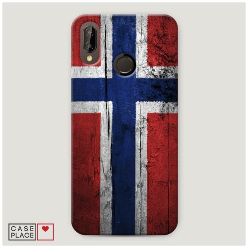 фото Пластиковый чехол "флаг норвегии 1" на huawei p20 lite / хуавей п 20 лайт case place