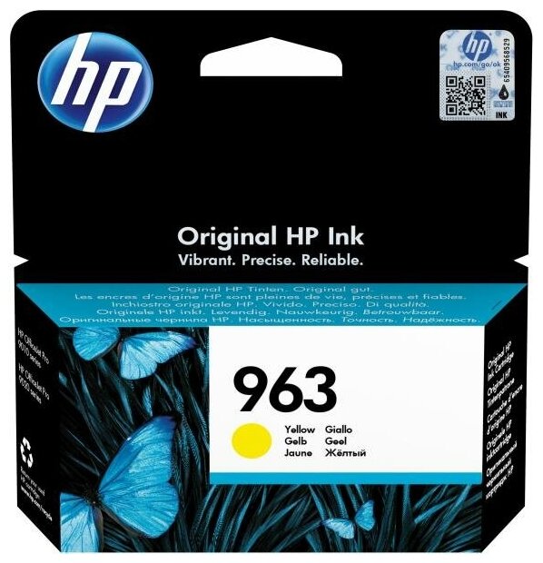 Картридж HP 963 для HP OfficeJet Pro 901x/902x 700стр Желтый 3JA25AE