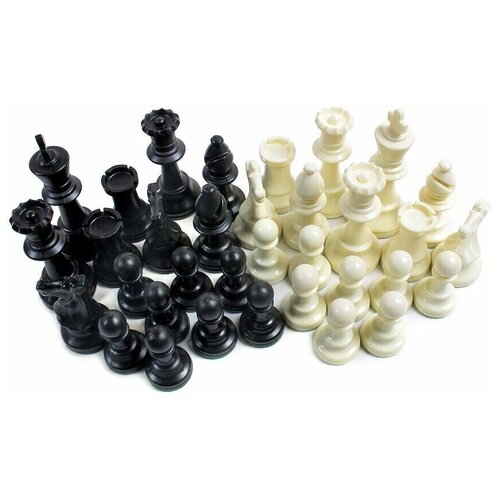 Шахматные фигуры без доски, большие пластик (вес 0.5 кг)