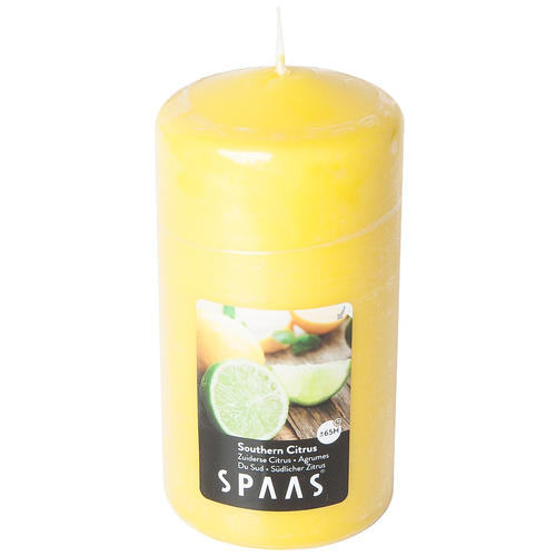 Свеча Spaas Southern Citrus арома столбик, желтый