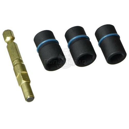 фото Биты для кровельных саморезов makita набор 8мм (хвостовик + 3 головки)