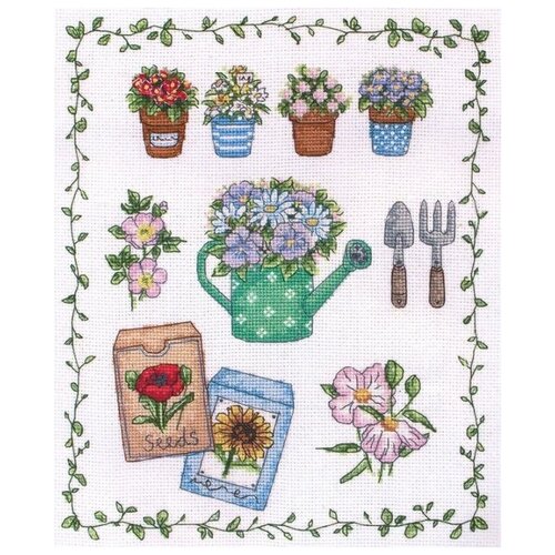 фото Набор для вышивания anchor my garden 24*20см, mez, acs28