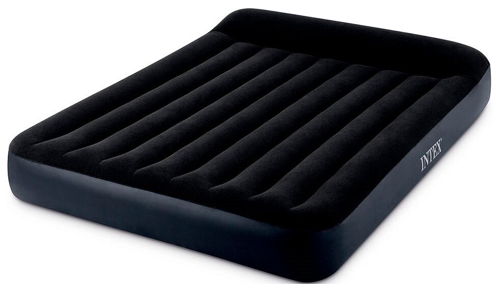 Двуспальный надувной матрас Intex 64150 "Pillow Rest Classic Bed" + насос (203х152х25см)