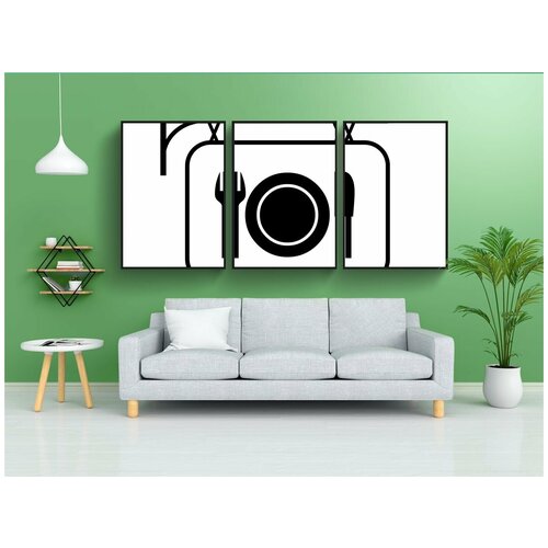 фото Набор модулных постеров для интерьера "ресторан, знак, ретро" 60x90 см. в тубусе, без рамки lotsprints