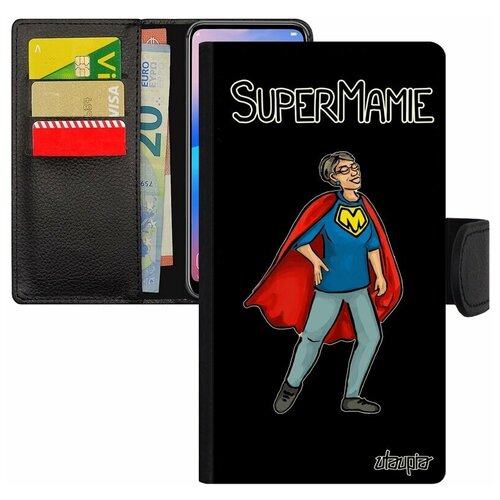 фото Чехол- книжка на мобильный iphone 7, "супербабуля" герой супергерой utaupia