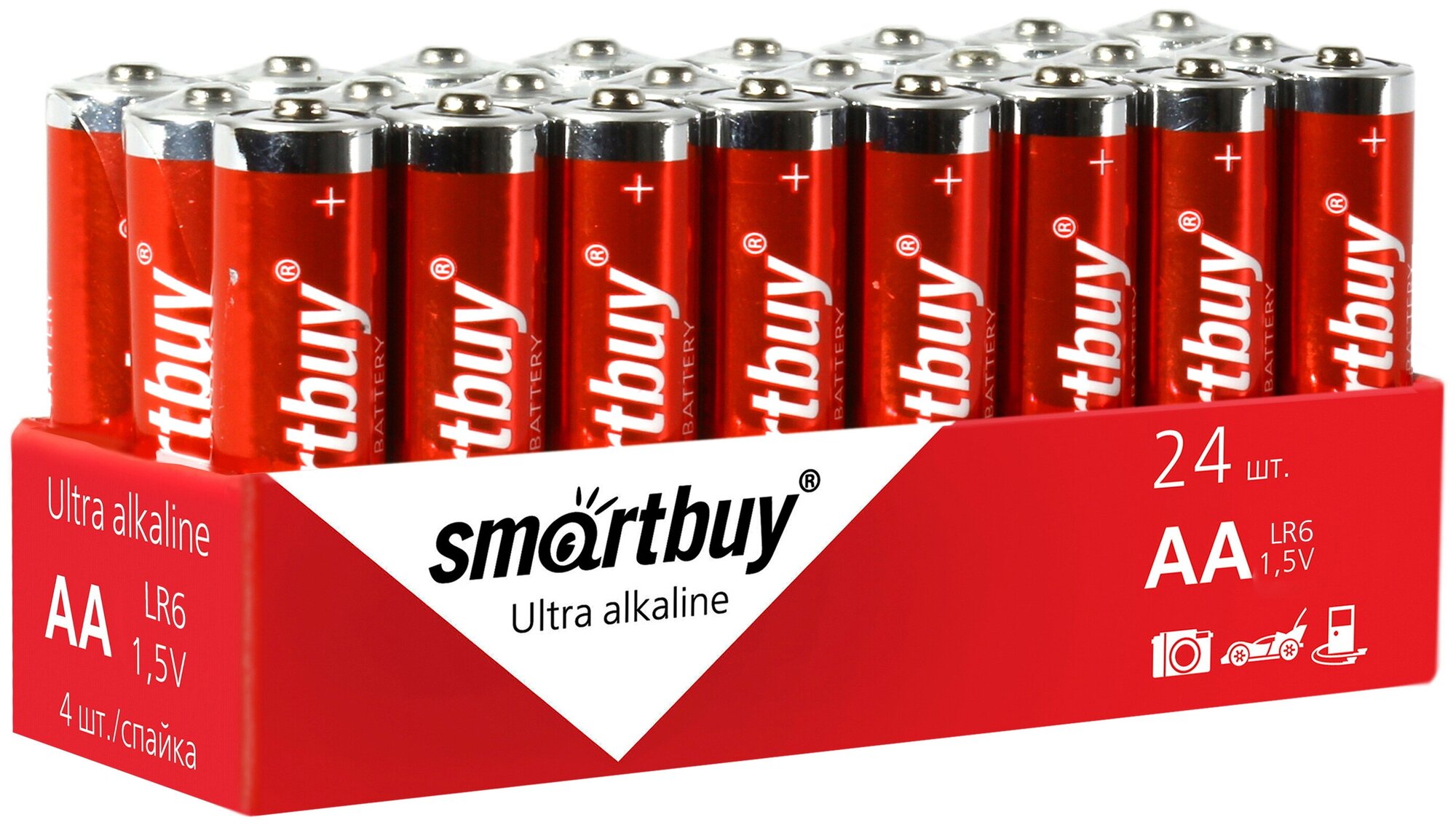 Батарейка алкалиновая Smartbuy LR6 AA, 24 шт.