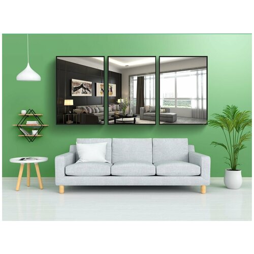 фото Набор модулных постеров для интерьера "тв-зал современной, гостиная, современные" 60x90 см. в тубусе, без рамки lotsprints