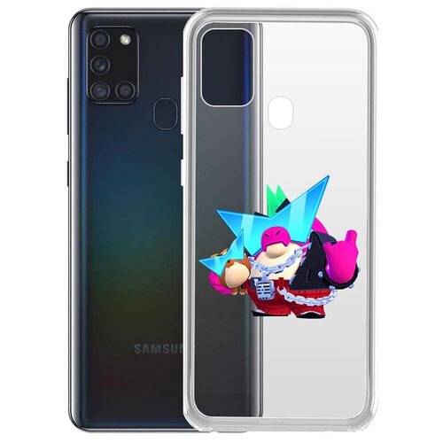 Чехол-накладка Clear Case Brawl Stars-Плохиш Базз для Samsung Galaxy A21s (A217) чехол накладка krutoff clear case brawl stars плохиш базз для iphone 5 5s