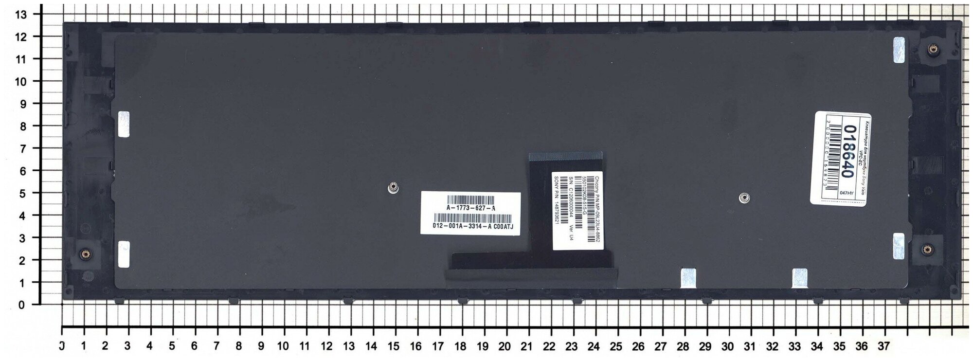 Клавиатура для ноутбука Sony Vaio A1766537A черная с рамкой