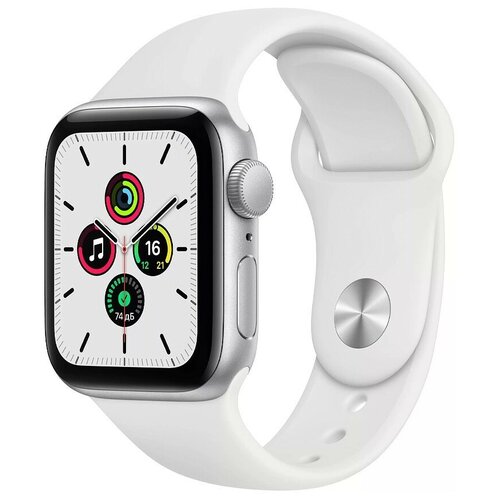 Часы Apple Watch SE 44mm SilverWhite Sport Band SM 3137800₽