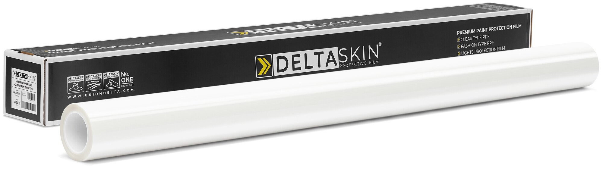 Защитная антигравийная пленка DELTASKIN HYBRID 200 PLUS CLEAR PPF TOP TPH Гибрид (0.2х1.52)