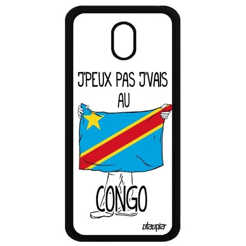 фото Необычный чехол на мобильный // samsung galaxy j5 2017 // "еду в конго киншаса" рисунок надпись, utaupia, белый