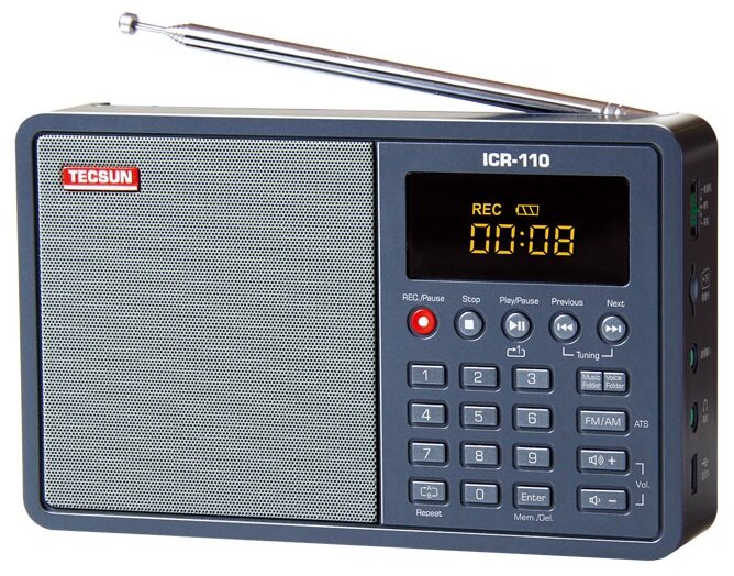 Радиоприемник Tecsun ICR-110 серый