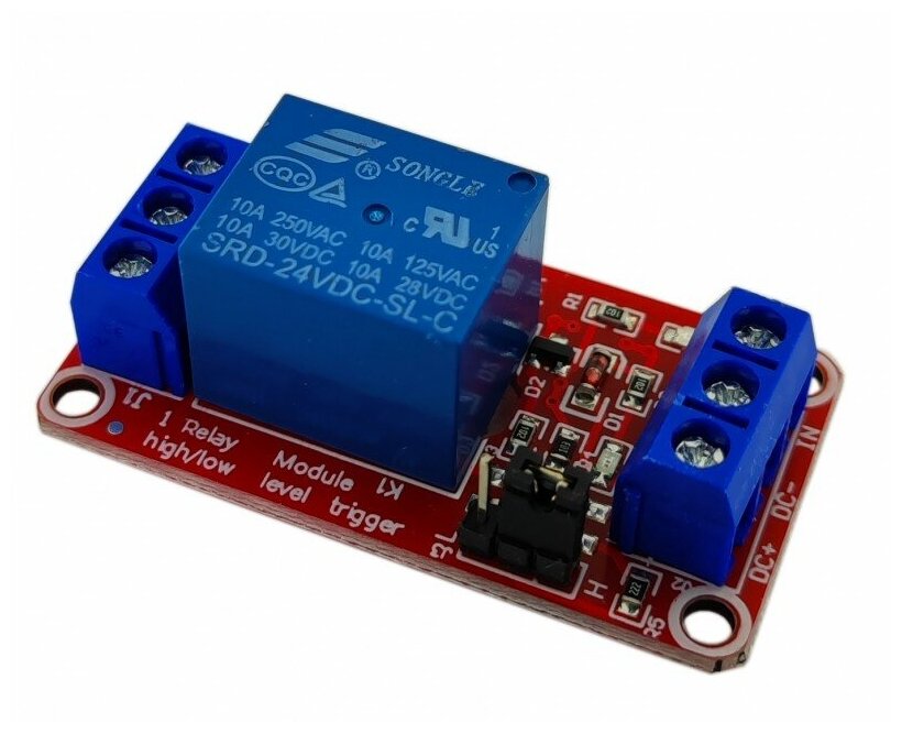 фото Модуль реле 24В 1-канал электромеханическое с опторазвязкой