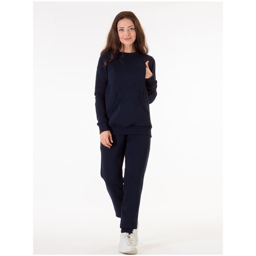 фото Костюм мамабэль "sport style" eversize/для беременных/для кормления/повседневный/спортивный/т.синий/футер/флис
