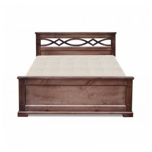 Кровать двуспальная из массива дерева Лира, спальное место (ШхД): 160х200, цвет: венге