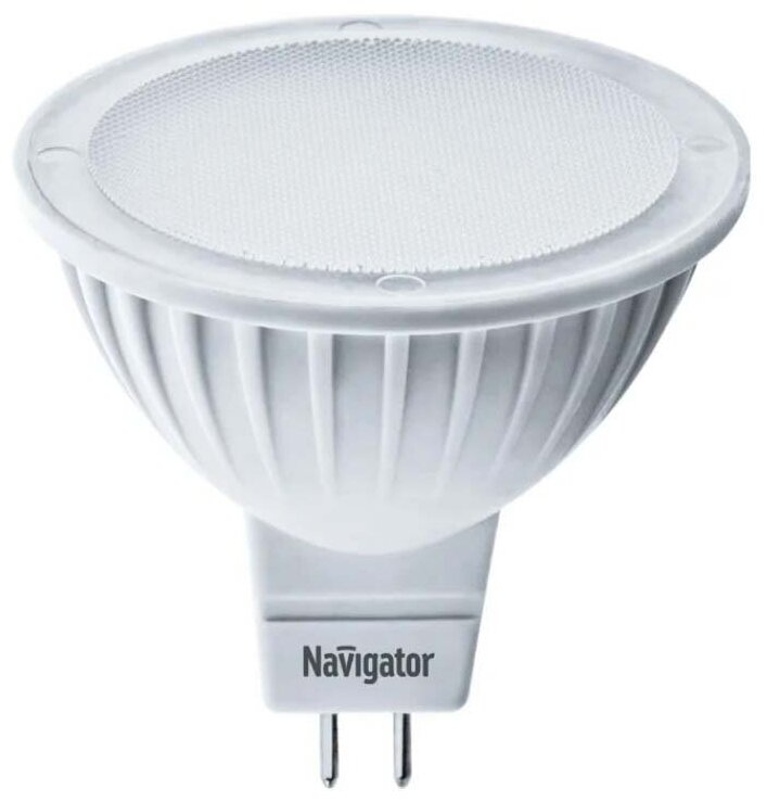 Лампочка светодиодная Navigator NLL-MR16, 94262, GU5.3, 5W, 3000K, 12В, теплый свет (2шт)