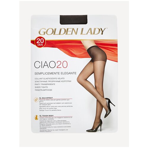 Колготки Golden Lady Ciao, 20 den, размер 4, серый колготки golden lady 70 den 5 шт размер 2 серый